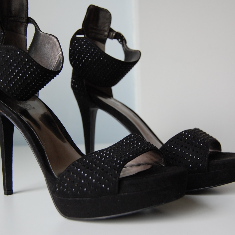 Closet Clearout! Black Sparkly Platform Heels